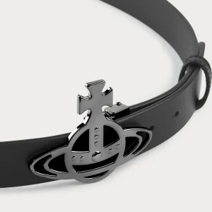 Vivienne Westwood Line Orb Buckle Belt/gunmetal | Women Belts And Harnesses | Belts And Harnesses