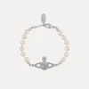 Vivienne Westwood Mini Bas Relief Pearl Bracelet | Women Classic Styles | Bracelets