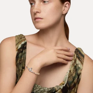 Vivienne Westwood Mini Bas Relief Pearl Bracelet | Women Classic Styles | Bracelets
