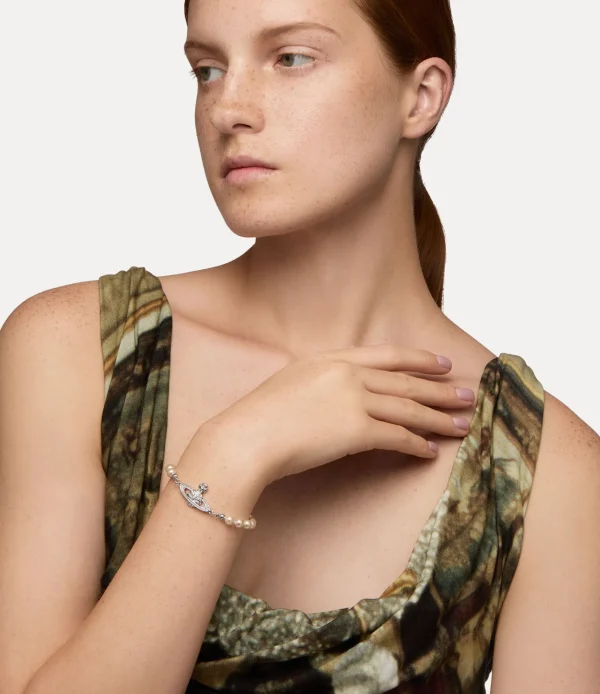 Vivienne Westwood Mini Bas Relief Pearl Bracelet | Women Classic Styles | Bracelets
