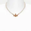 Vivienne Westwood Mini Bas Relief Pearl Choker | Women Necklaces | Classic Styles