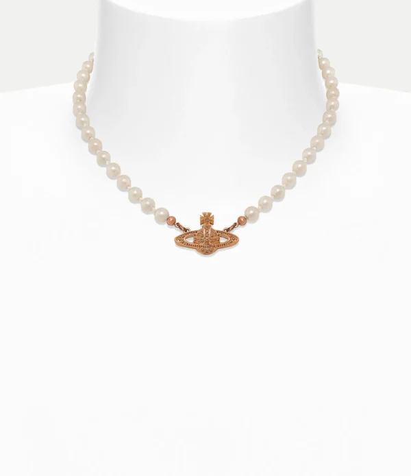 Vivienne Westwood Mini Bas Relief Pearl Choker | Women Necklaces | Classic Styles
