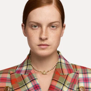 Vivienne Westwood Mini Bas Relief Pearl Choker | Women Necklaces | Classic Styles