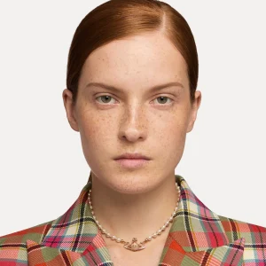 Vivienne Westwood Mini Bas Relief Pearl Choker | Women Necklaces | Classic Styles