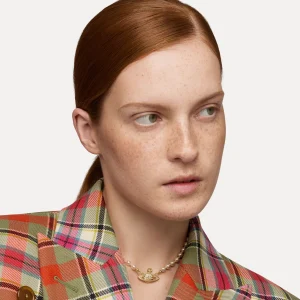 Vivienne Westwood Mini Bas Relief Pearl Choker | Women Necklaces | Classic Styles