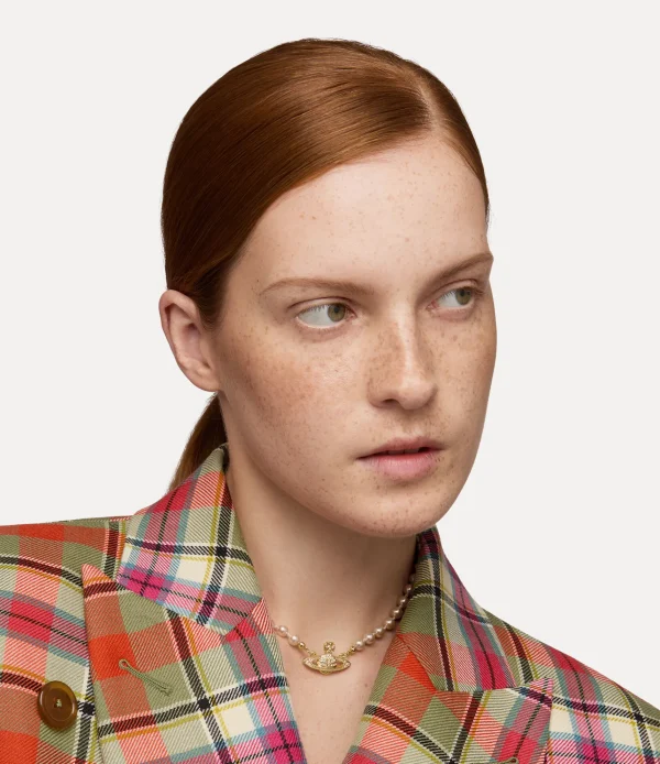 Vivienne Westwood Mini Bas Relief Pearl Choker | Women Necklaces | Classic Styles