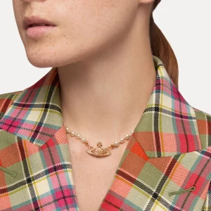Vivienne Westwood Mini Bas Relief Pearl Choker | Women Necklaces | Classic Styles