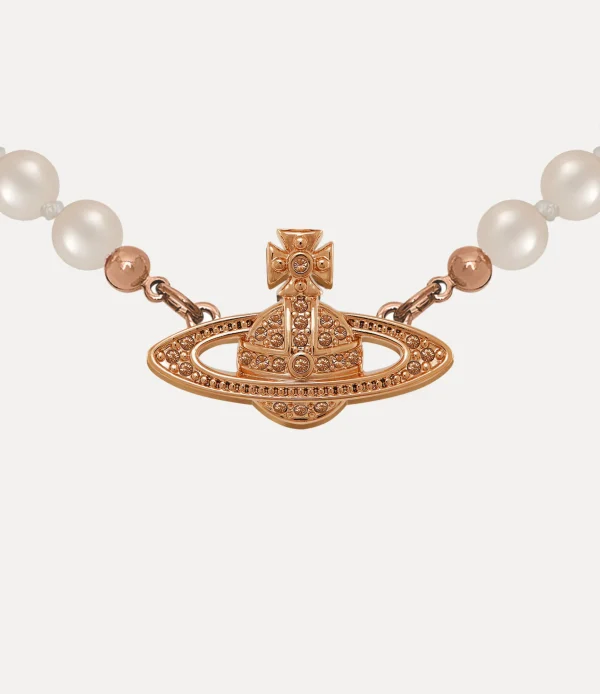 Vivienne Westwood Mini Bas Relief Pearl Choker | Women Necklaces | Classic Styles