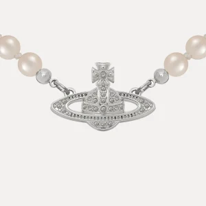 Vivienne Westwood Mini Bas Relief Pearl Choker | Women Necklaces | Classic Styles