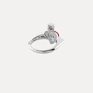 Vivienne Westwood New Diamante Heart Ring | Women Rings