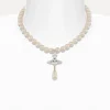 Vivienne Westwood One Row Pearl Drop Choker | Women Necklaces | Classic Styles