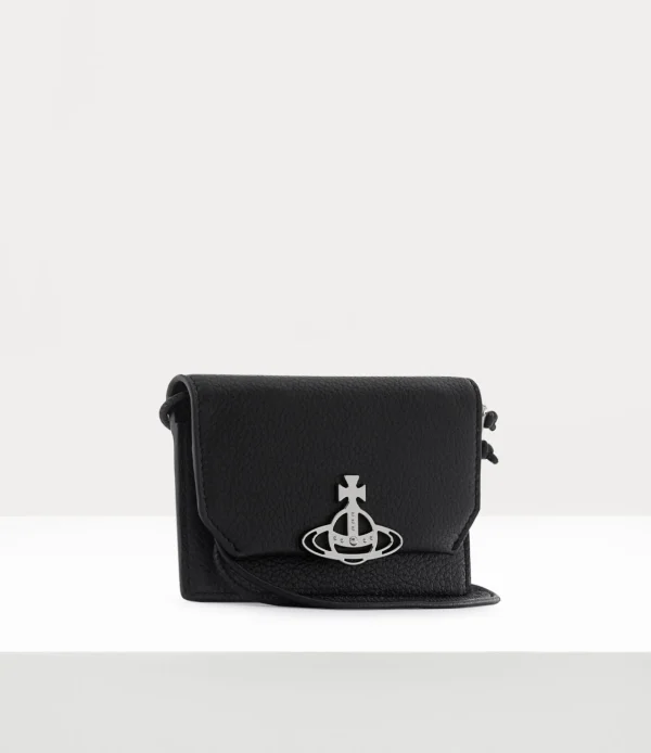 Vivienne Westwood Re-vegan Grain Card Holder Strap | Wallets