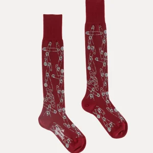 Vivienne Westwood Safety Pin High Sock | Women Socks | Socks And Tights