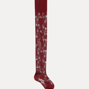 Vivienne Westwood Safety Pin Over The Knee Socks | Women Socks | Socks And Tights