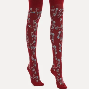 Vivienne Westwood Safety Pin Over The Knee Socks | Women Socks | Socks And Tights