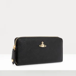 Vivienne Westwood Saffiano Biogreen Cl Zip Round Wallet | Women Wallets | Wallets And Purses